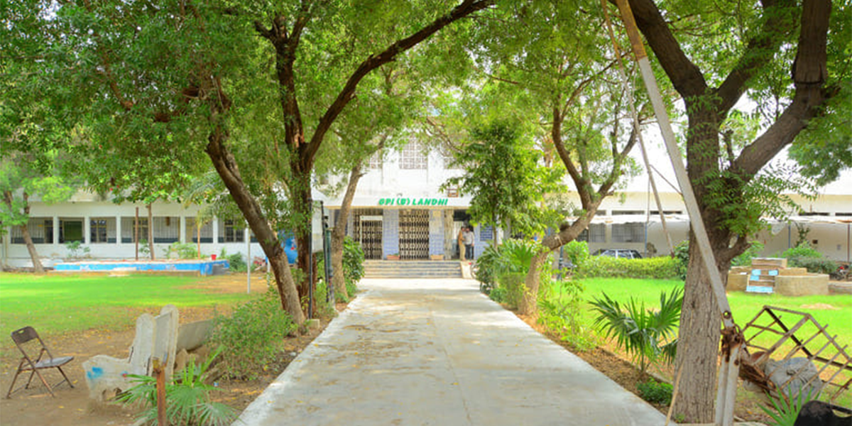 The front of Government Polytechnic Institute Boys Landhi (GPIB LANDHI)